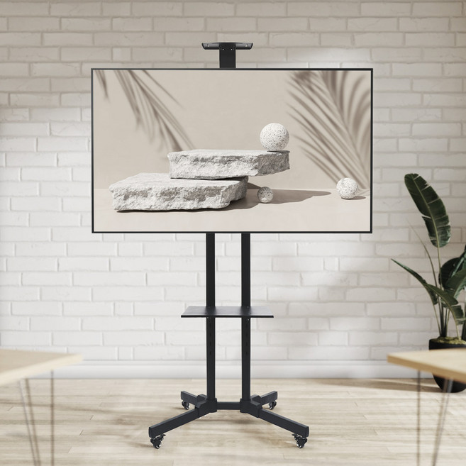 엘디엘마운트 엘지 삼성 호환 32~65인치 최대 45Kg 이동식 TV거치대 높이조절 대형 TV 스탠드 거치대 APL-RM1600, 1개