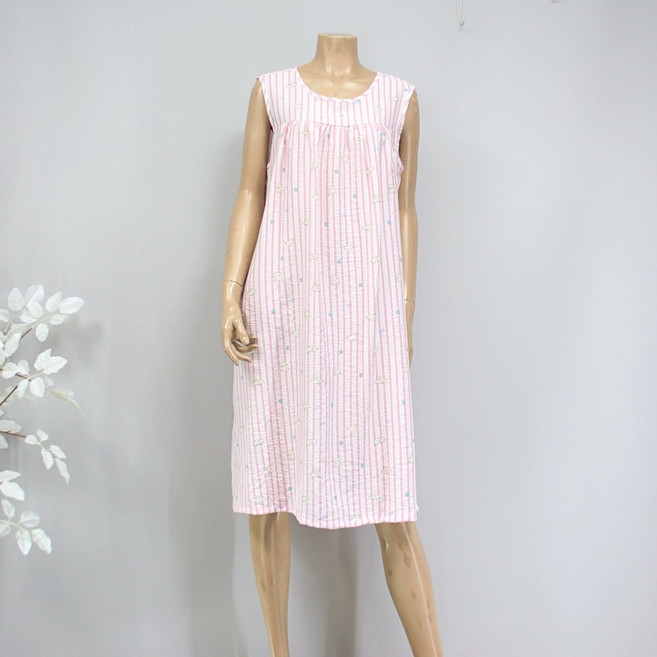 [서울양품점] 인견 캐릭터 민소매원피스 여성 냉감 쿨 홈웨어 실내복