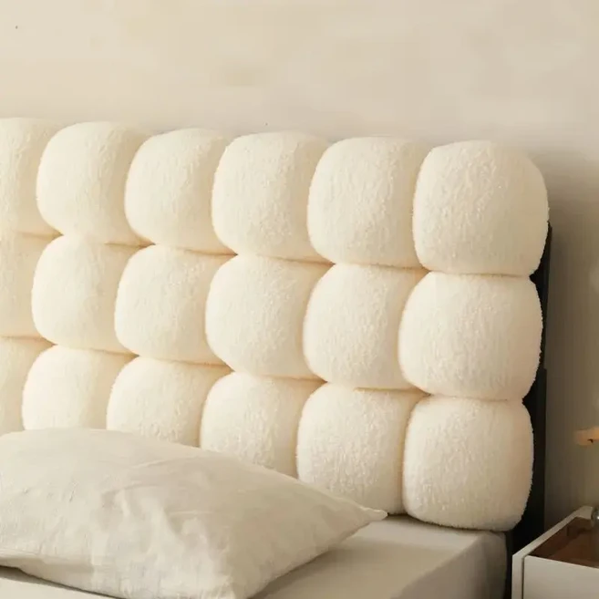 침대 헤드쿠션 가드 모찌 침대 헤드 쿠션 구름 등받이 커버 보드 리폼 등 머리 벽 가드, 아이보리