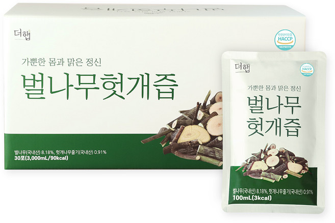 더햅 벌나무헛개즙(30포), 1박스, 3L