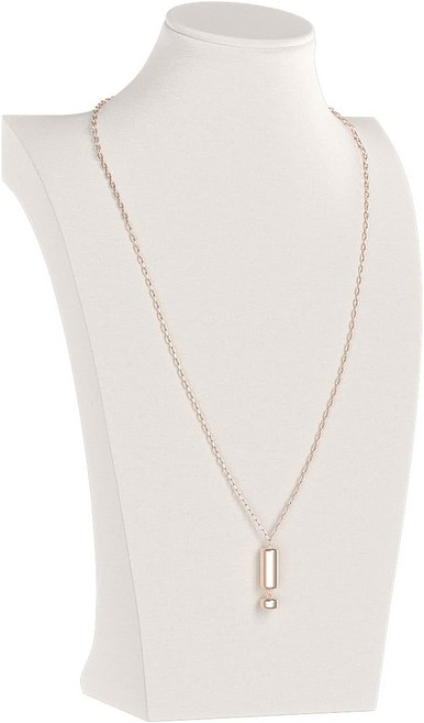 쿤지 목걸이 흉상 진열대 홀더 여성용 펜던트 체인 정리함베이지 벨벳 S 1PCS