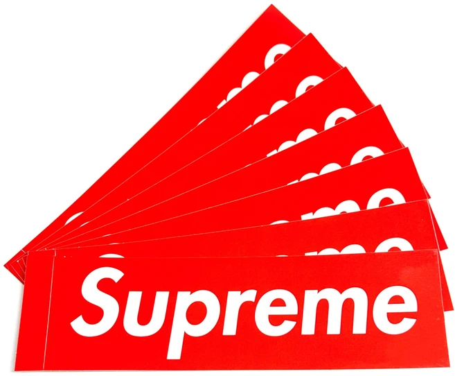 Supreme 슈프림 박스로고 정품 스티커, 2개 - 쿠팡