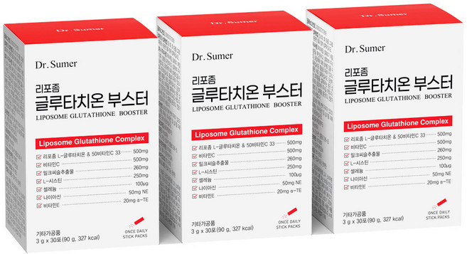닥터슈머 리포좀 글루타치온 부스터 3g x 30포, 90g, 3개