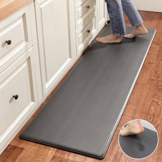 GHKO 다용도 매트 대형 주방매트 쿠션 pvc 주방매트 특대형 싱크대 매트 미끄럼방지 주방매트, 그레이, 1개