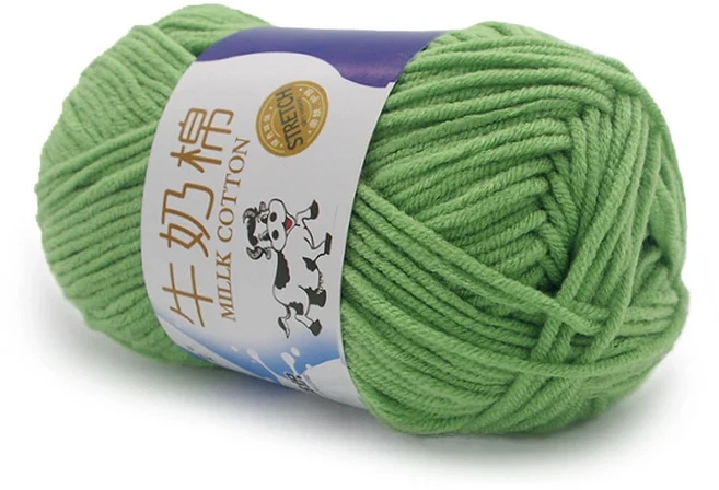 TPRPYN-밀크면 뜨개질용 크로셰 뜨개실 1 개 = 50g 95M 부드럽고 따뜻한 니트 라인 스레드 수제 바느질 카페트 매트 러그, 53 dou jia lv, 1개