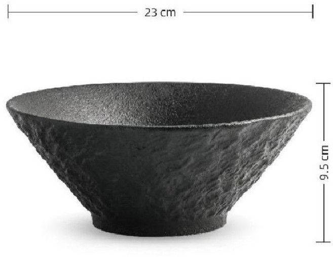 블랙 화이트 스톤 멜라민 포케 보울 그릇 샐러드볼 면기, 1개, 9인치블랙1480ml