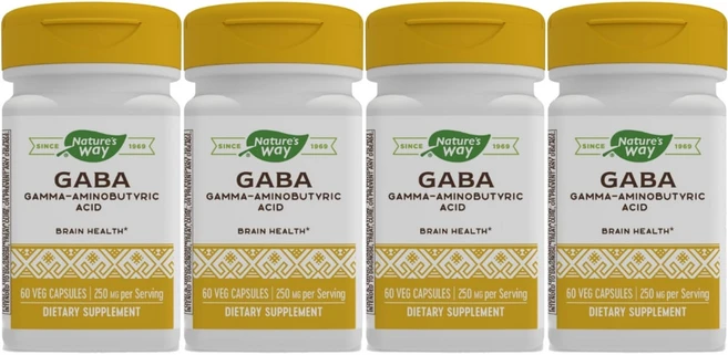 네이처스웨이 GABA 감마아미노부티르산 250mg, 4개, 60정 - 쿠팡