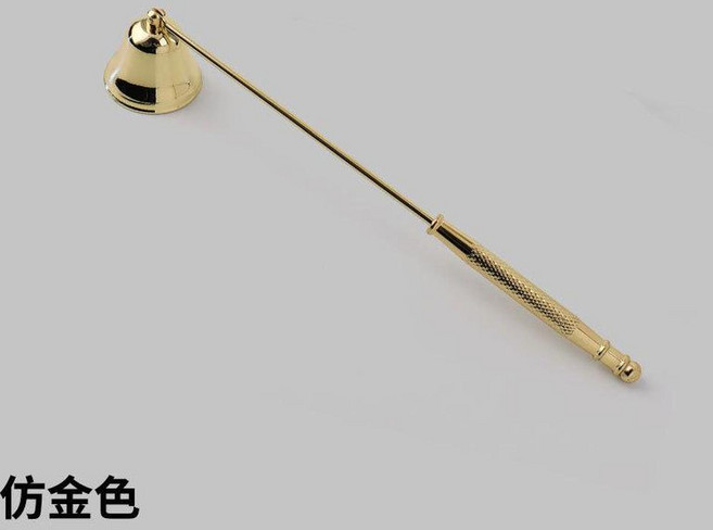 香薰蠟燭工具套裝, 仿金色喇叭滅燭罩, 1個