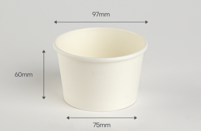 8온스 97파이 화이트 원형용기 종이뚜껑 세트, 1개, 10세트