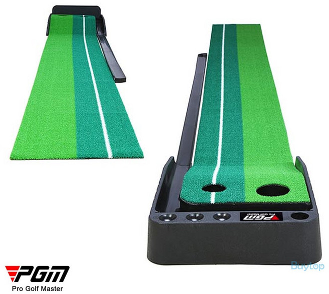 PGM 골프 자동리턴 퍼팅 연습 매트 실내 퍼터 연습기 2.5m, 1개