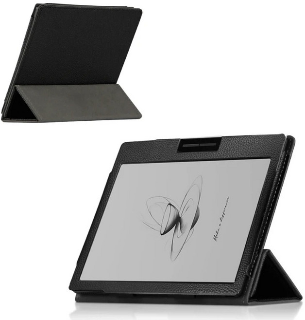 For Onyx Boox Go Color 7 Gen 2 Case with Hand Strap Triple-fold Stand Cover For Boox Leaf 2 3 3C 7", Black, 1개