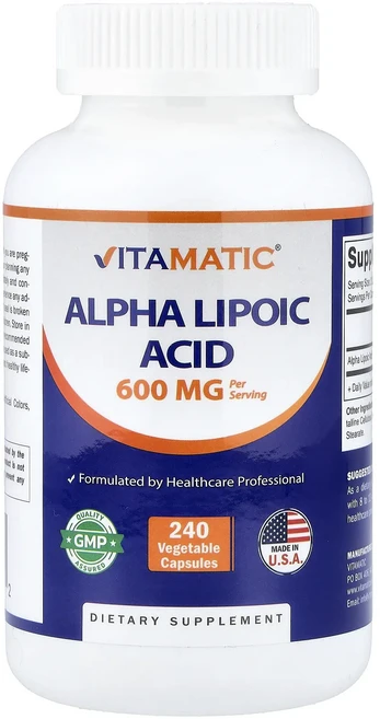 새해 첫좋은선물 Vitamatic 알파리포산 베지 캡슐 240정(캡슐 1정당 300mg) 제대로 할인합니다, Vitamatic알파리포산베지캡슐240정캡슐1정당300, 1개 - 쿠팡