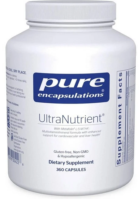 퓨어인캡슐레이션 울트라뉴트리엔트 미네랄 멀티비타민 캡슐 Pure Encapsulations UltraNutrient, 360정, 1개 - 쿠팡