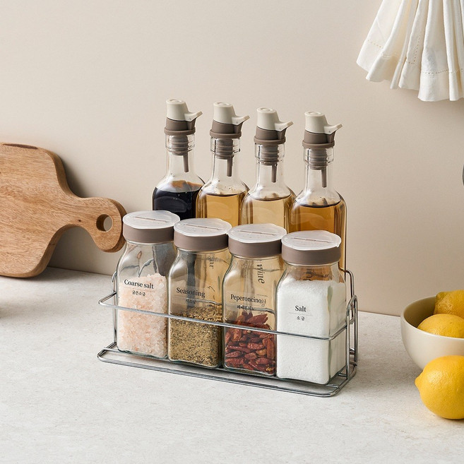 모던하우스 WOW 양념 오일병 8P 세트 랙포함 KC0726005, 1세트, 280.25L