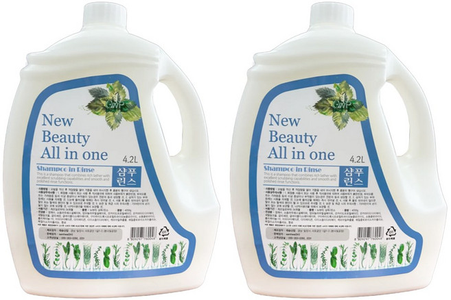 태승뷰티 뉴뷰티 대용량 올인원 린스겸용샴푸 리필용, 2개, 4.2L