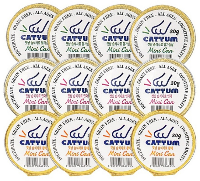 베러펫 캣냠 고양이습식사료 고양이캔 고양이사료 닭가슴살+연어+황태 30g 12개