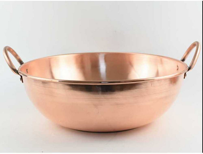 동 냄비 프라이팬 웍, 구리 가스 바이노럴 모델(직경 36CM), 1개
