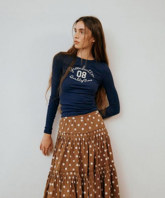 greenbutter Wool Tencel Long Sleeve Tee Navy