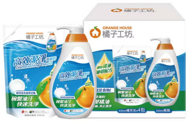 橘子工坊 高效潔淨洗碗精, 1個, 650ml