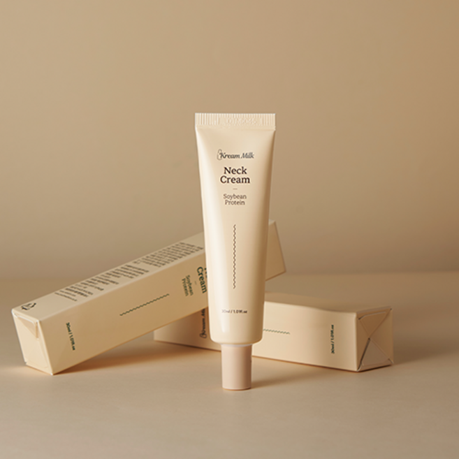 크림밀크 콩 단백질 탄력케어 목주름 완화 노화방지 넥크림, 1개, 30ml