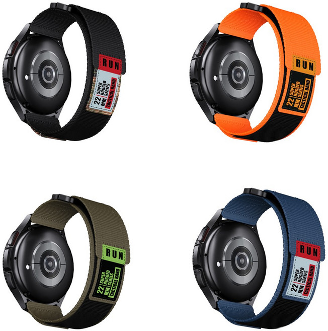 COCOGOGO 갤럭시워치7 40MM 44MM 47MM 호환 나토밴드 벨크로 타입, 네이비 나토밴드, 1개