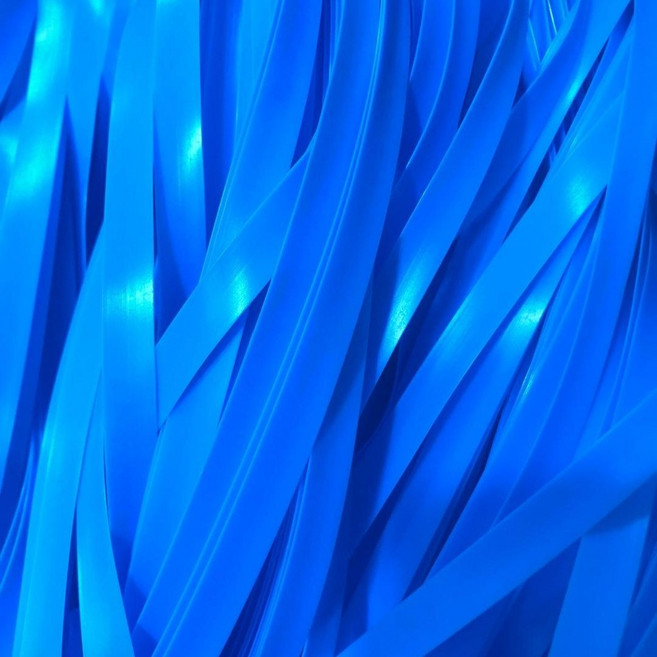 編織藤條環保仿藤手工材料 寬8mm厚1mm 約85-90米/斤, 藍色扁線, 1個