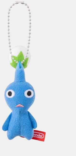 任天堂 皮克敏 鑰匙圈毛絨吊飾, 1個, 藍色