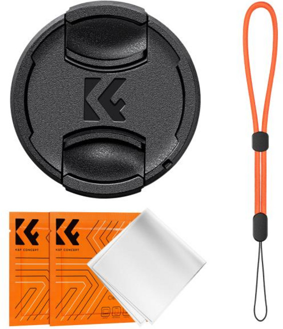 K F 컨셉 렌즈 캡 니콘 캐논 소니 후지필름 시그마 탐론 미놀타용 49mm 52mm 82mm, 1개