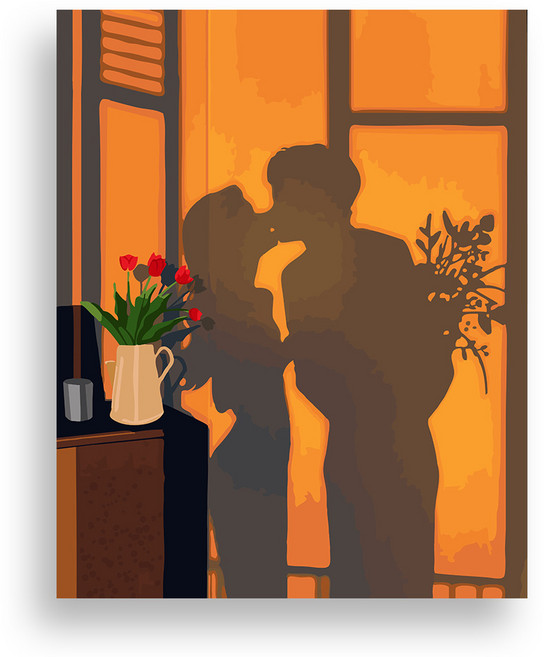 위메이크 페인팅 DIY 명화그리기 세트 불타는 키스 40x50, 1개