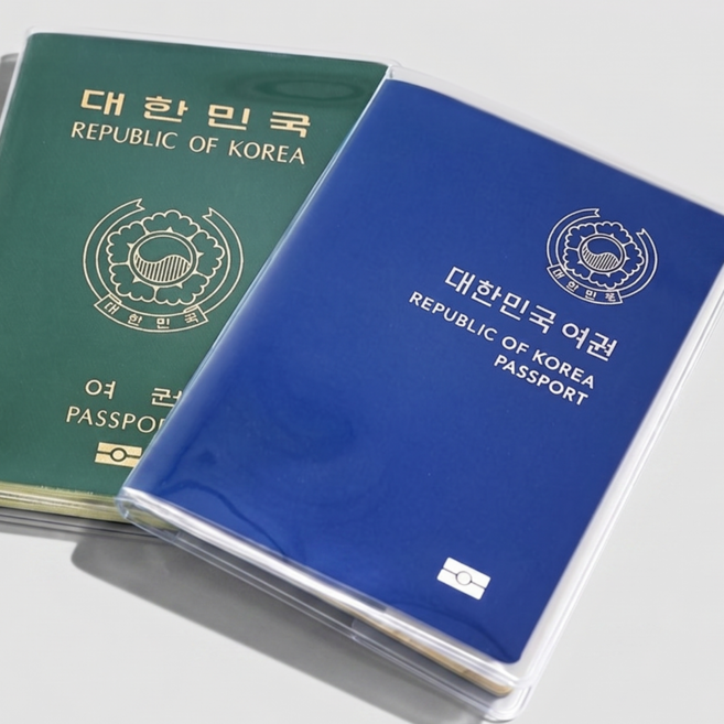 카스토리 신여권 구여권 공용 투명 여권 케이스 수납형 4개입