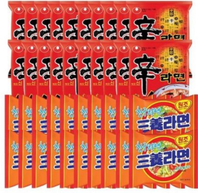삼양라면 20개 + 농심신라면 20개, 120개