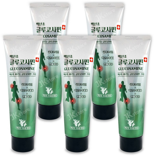 (주)나담코스 백년초 글루코사민 크림 바르는 마사지 크림150ml, 5개, 150ml