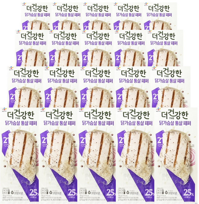 CJ 더건강한 닭가슴살 통살 페퍼100g, 100g, 20개