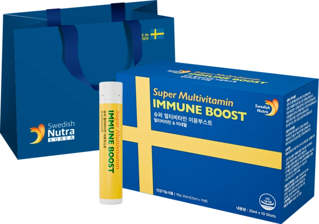 스웨디시뉴트라 슈퍼 멀티비타민 이뮨부스트 + 쇼핑백, 1박스, 10회분 - 쿠팡
