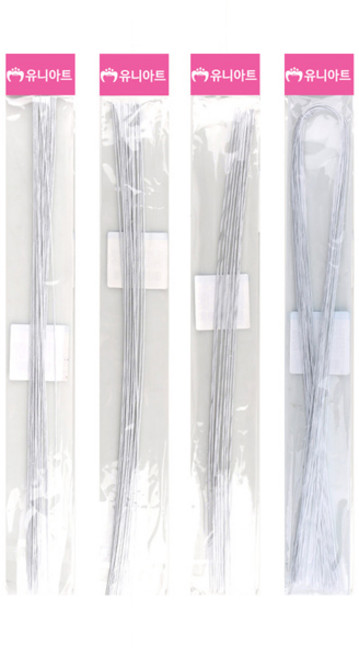 유니아트 꽃철사 흰색 27호, 3개