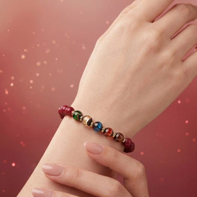 소담소담스토리 지금 가장 핫한 천연 오행 경면주사 염주 팔찌 행운을 부르는 원석 재물운 남녀공용 데일리 주얼리