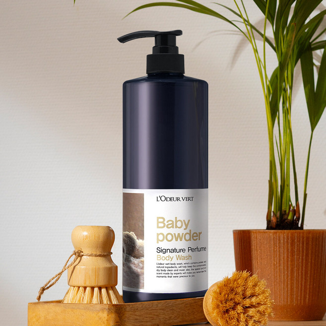 로더베르 약산성 대용량 바디워시 1000g 베이비파우더 퍼퓸 보습 남자 향좋은 샤워 워시 젤 여자 바디 클렌져, 1개