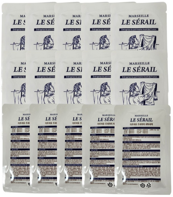 르세라이 마르세유 중성세제 휴대용, 30ml, 15개