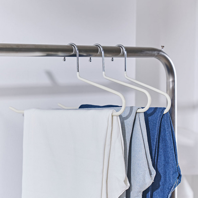 베스트하임 제넥스 논슬립 회전형 치마 바지걸이, 아이보리, 20개