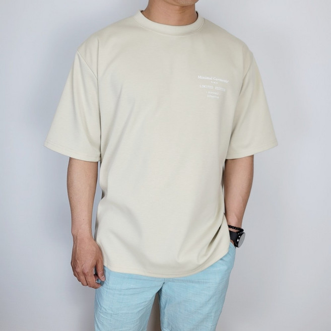 두꺼운반팔 안비치는흰티 어깨넓어보이는옷 분또반팔