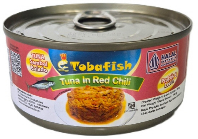 인도네시아 토바피쉬 황다랑어 레드칠리 통조림 140g