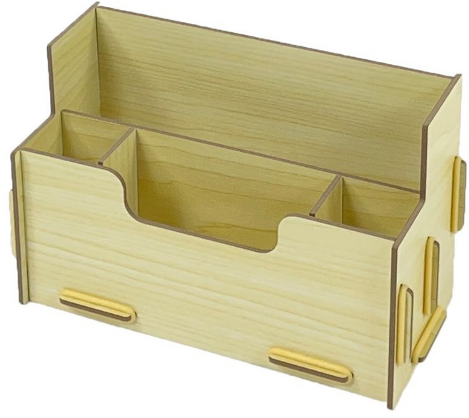 올지 필기구정리함 연필꽂이 사무실 펜꽂이 정리함 원목, 베이지