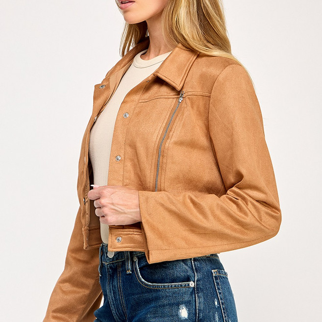 가을 여성자켓 스웨이드자켓 라이더자켓 데일리룩 숏자켓 캐주얼 점퍼 베이직 아우터