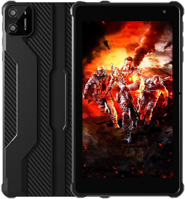 PRITOM 태블릿 7인치 안드로이드 14 태블릿 8GB RAM 3 5GB 64GB ROM A523 옥타 코어 프로세서 5G WiFi WiFi6 듀얼 카메라 블랙, Black with case, 1개