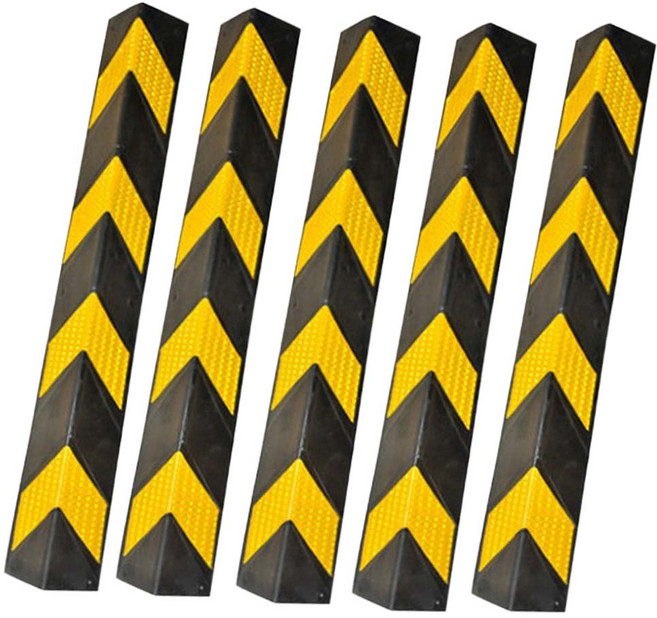 주차장 기둥보호대 (피스 고정식) 고무 직각 모서리 보호대 가드, 5개, 기본