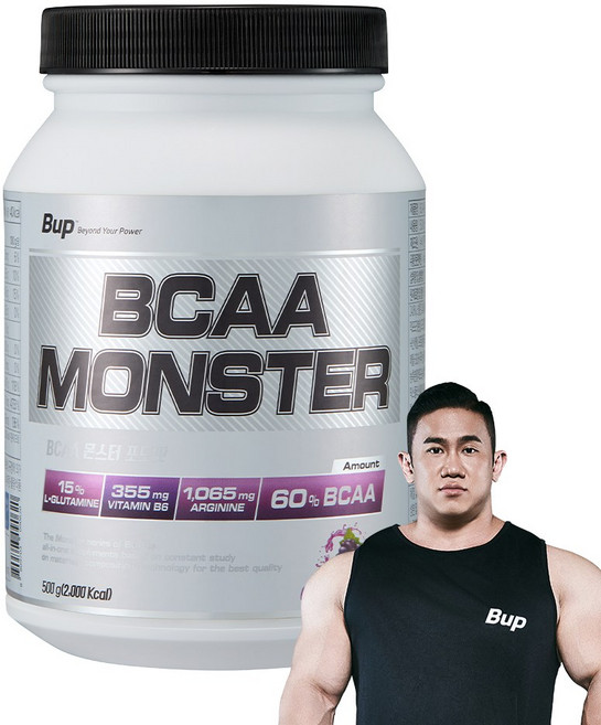 BUP BCAA몬스터 포도맛 헬스보충제 아미노산 BCAA, 500g, 1개
