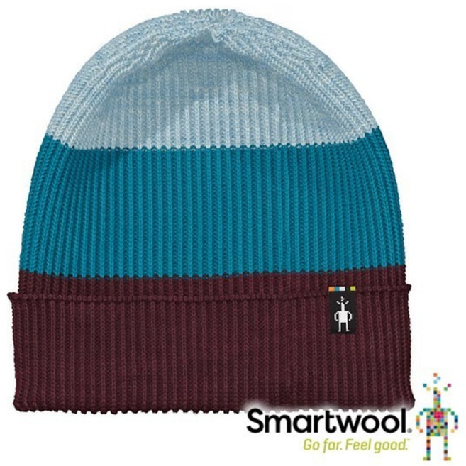 Smartwool Cantar 撞色保暖毛帽 茄子藍灰格紋 SW011491