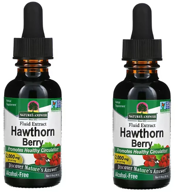 네이처스앤서 호손베리 2000mg 30ml x 2통 Hawthorn Berry, 2개 - 쿠팡