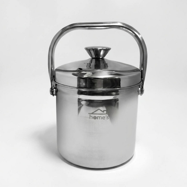 홈즈 올스텐 음식물쓰레기통 2L 밀폐 냄새차단 봉투걸이 악취방지, 1개