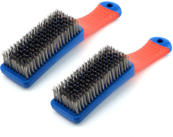 유스툴 스텐 와이어 브러쉬 철브러쉬 청소솔 찌든때 녹제거, 2개, 블루